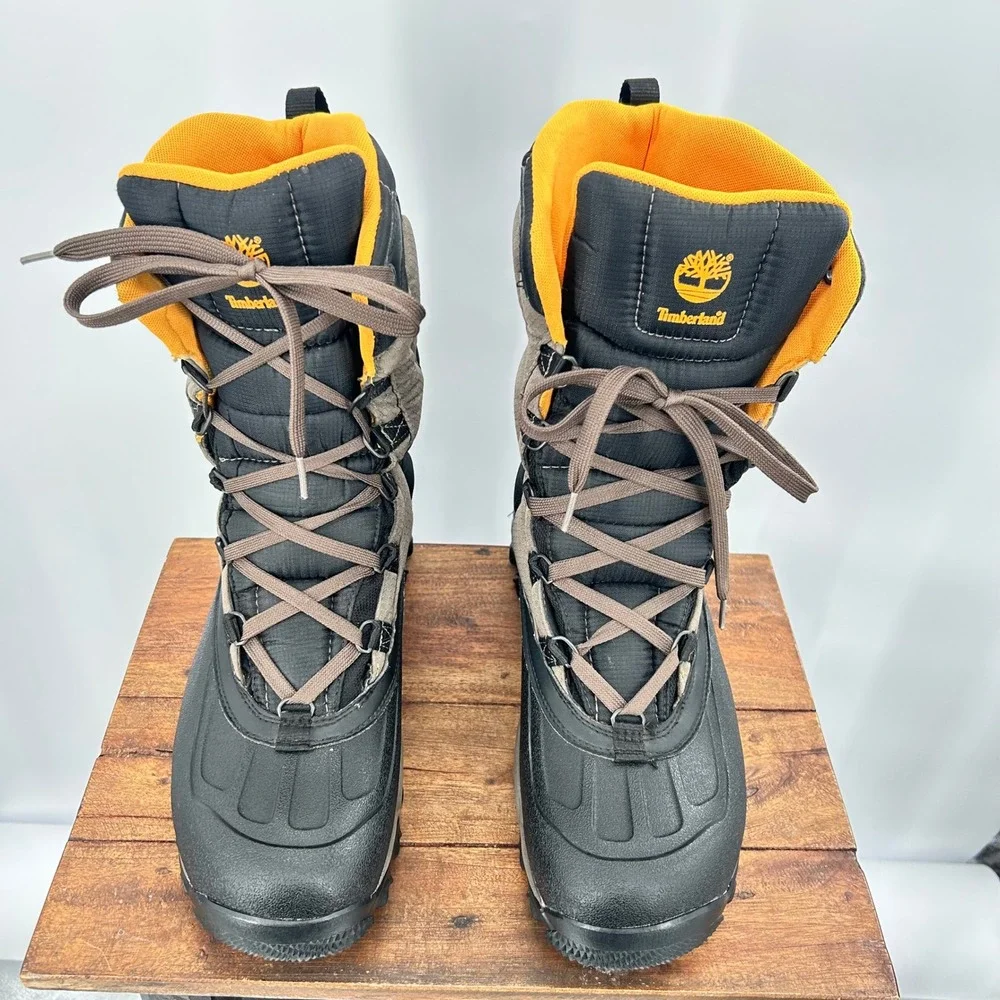 Timberland Men Rime Ridge Waterproof 200g PrimaLoft Insulated Winter Boots Black